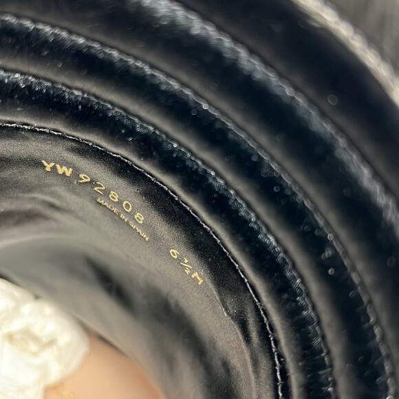 STUART WEITZMAN Isobel Crinkled Leather Boots Asphalt color made in Spain - Picture 9 of 10